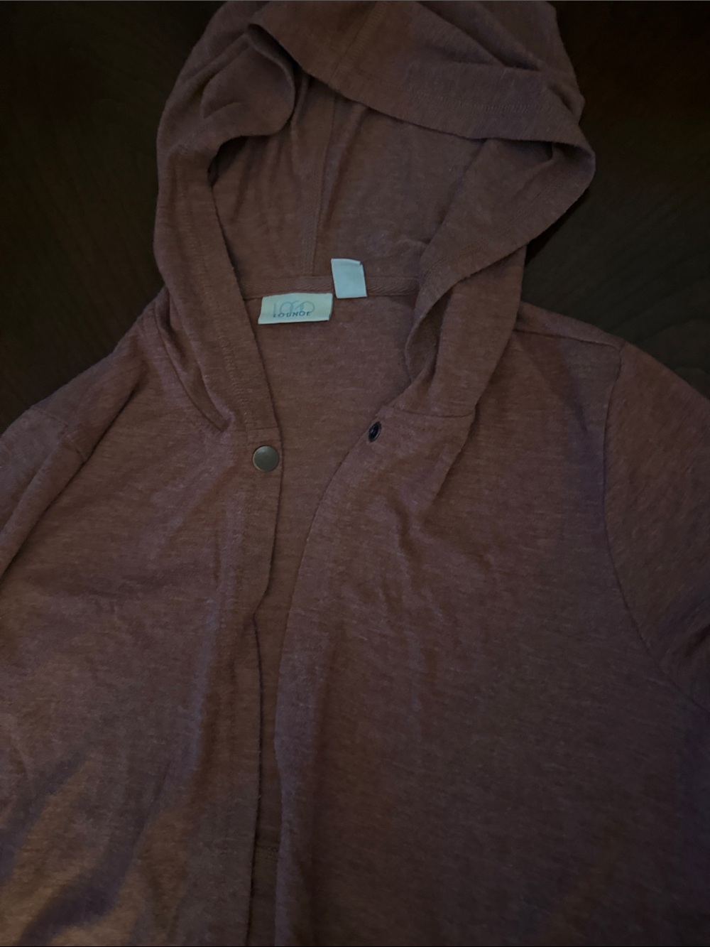 LOGO hooded open cardigan.